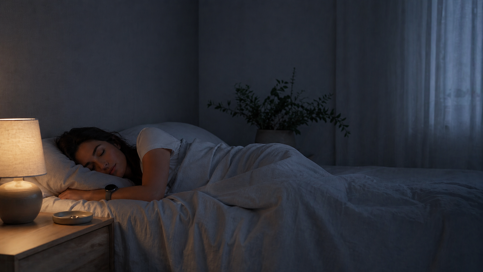 Deep sleep and REM sleep illustration