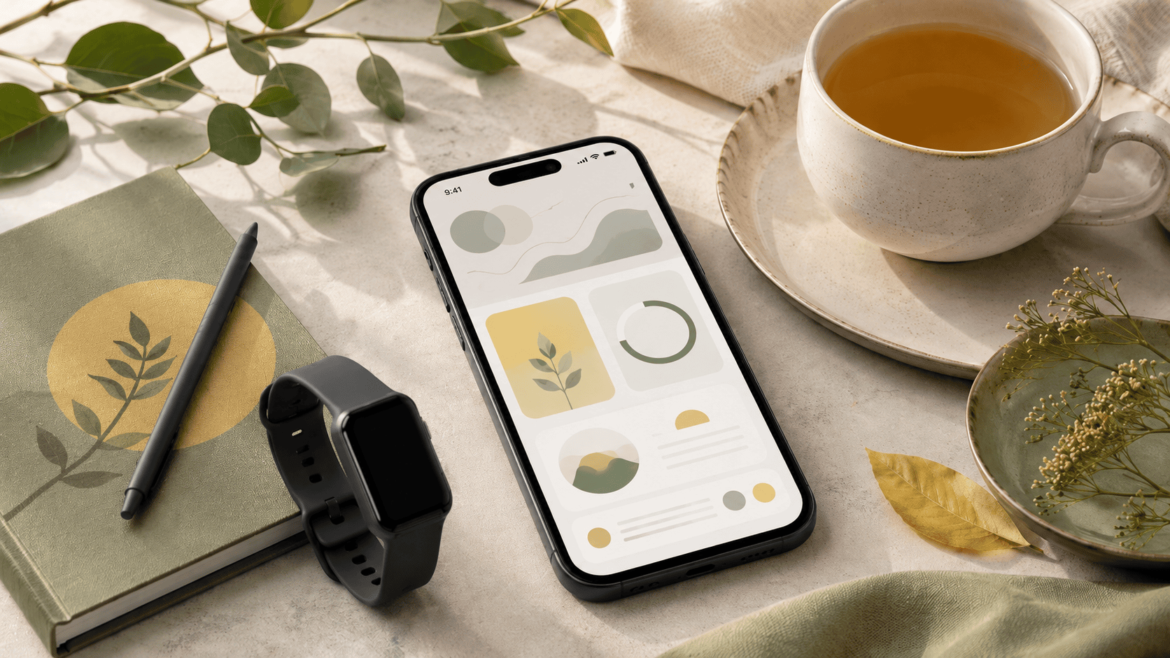 Person checking health metrics on a phone app